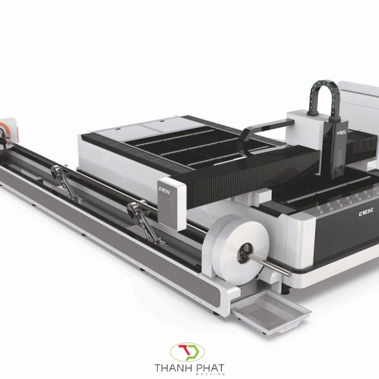 Máy Cắt Kim Loại Fiber Laser Tích Hợp Hai Chức Năng Cắt Tấm Và Ống