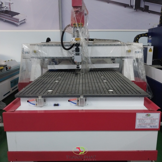 Máy CNC cắt gỗ công nghiệp bàn hút chân không tự động 1 đầu cắt